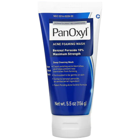 PanOxyl Acne Foaming Wash Benzoyl Peroxide 10% 5.5 Oz